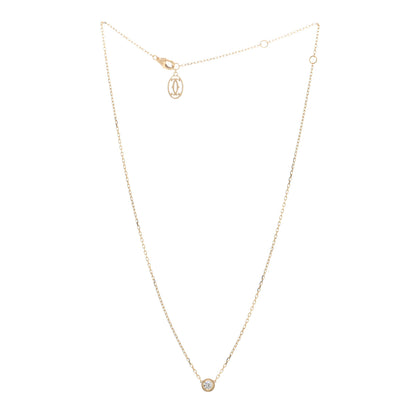 Cartier 18K Yellow Gold Diamond LM D'Amour Pendant Necklace 3 of 5