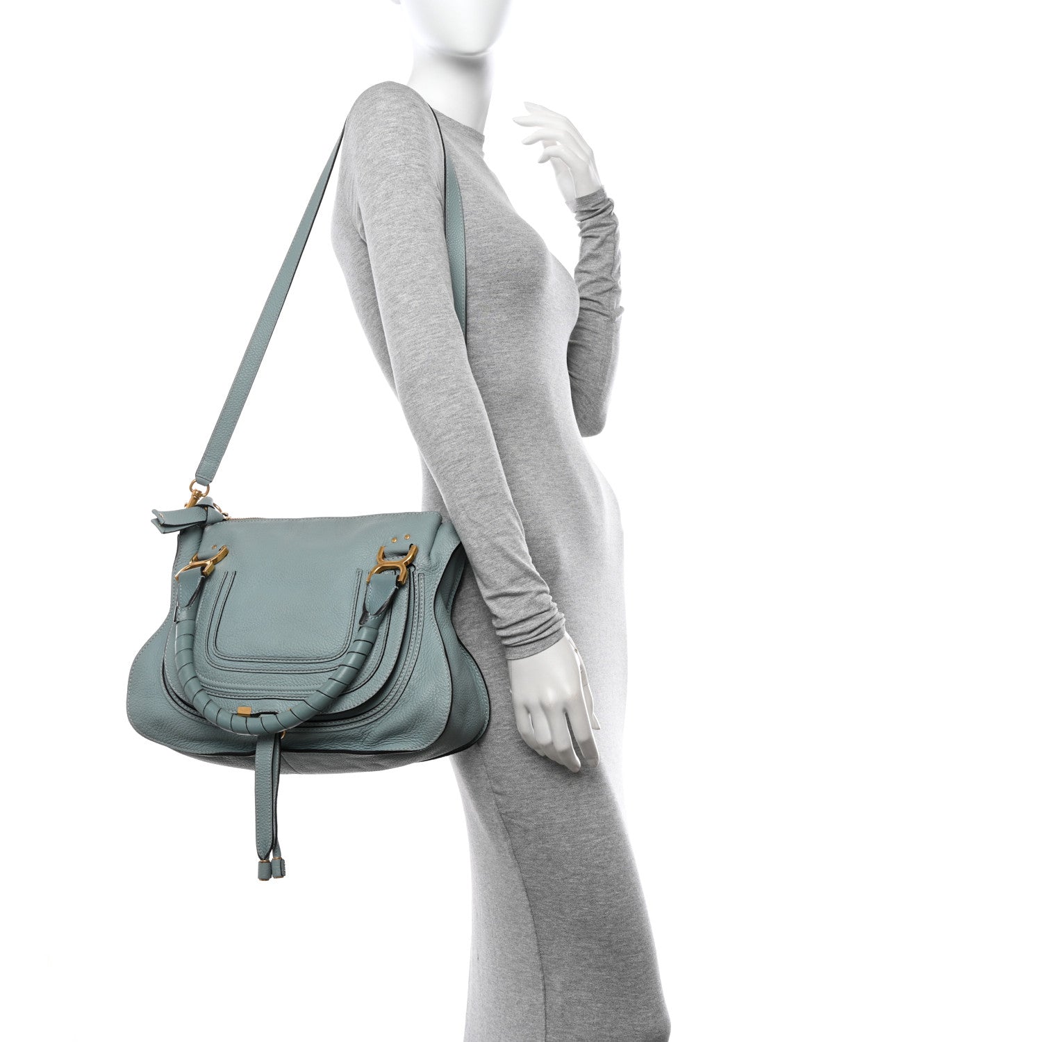 Chloe Calfskin Medium Marcie Satchel Cloudy Blue 2 of 11