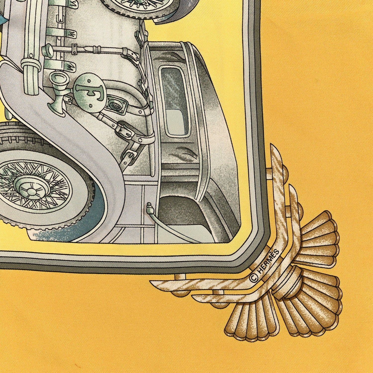 Hermes Silk Automobile Scarf 90 3 of 3