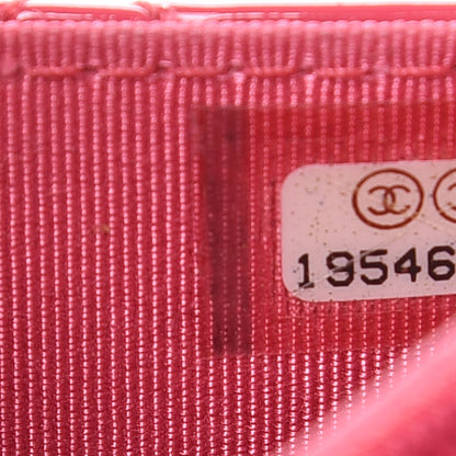 Chanel Patent Quilted Wallet On Chain WOC Fuchsia 8 of 16