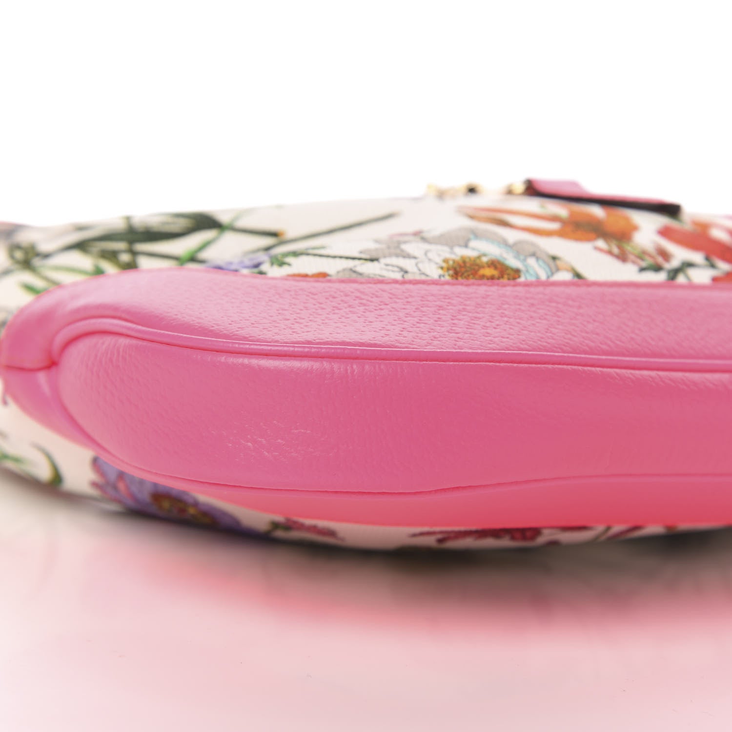 Gucci Canvas Flora Medium Jackie Hobo Fuchsia 8 of 10