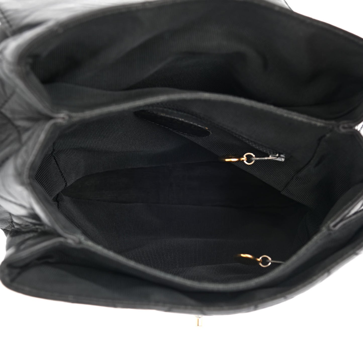 Lambskin Quilted Backpack Black