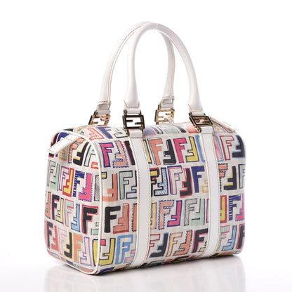 Fendi Zucca Spalmati Vitello FF Multicolor Forever Boston Multicolor White 3 of 7