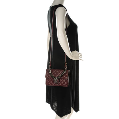 Chanel Caviar Quilted Small Retro Class Flap Burgundy 2 of 6