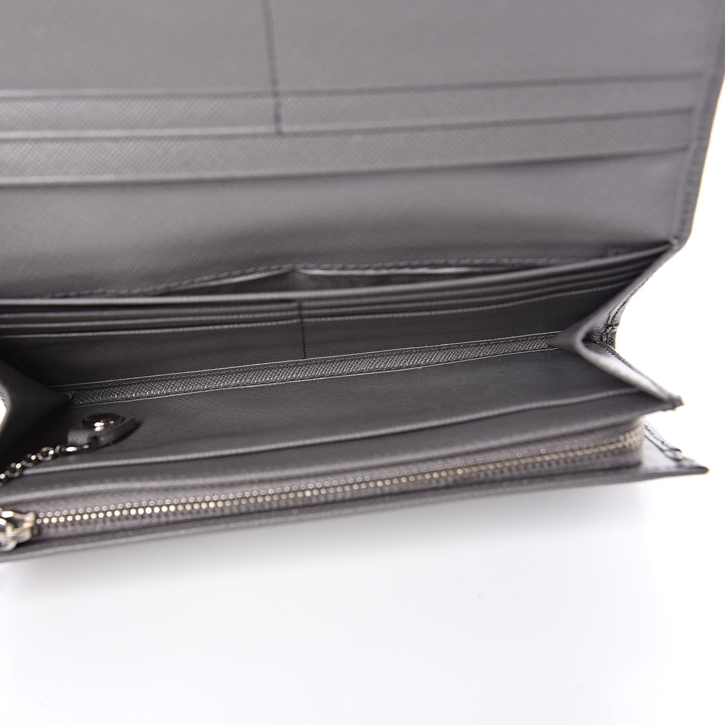 Saffiano Metal Continental Flap Wallet Marmo