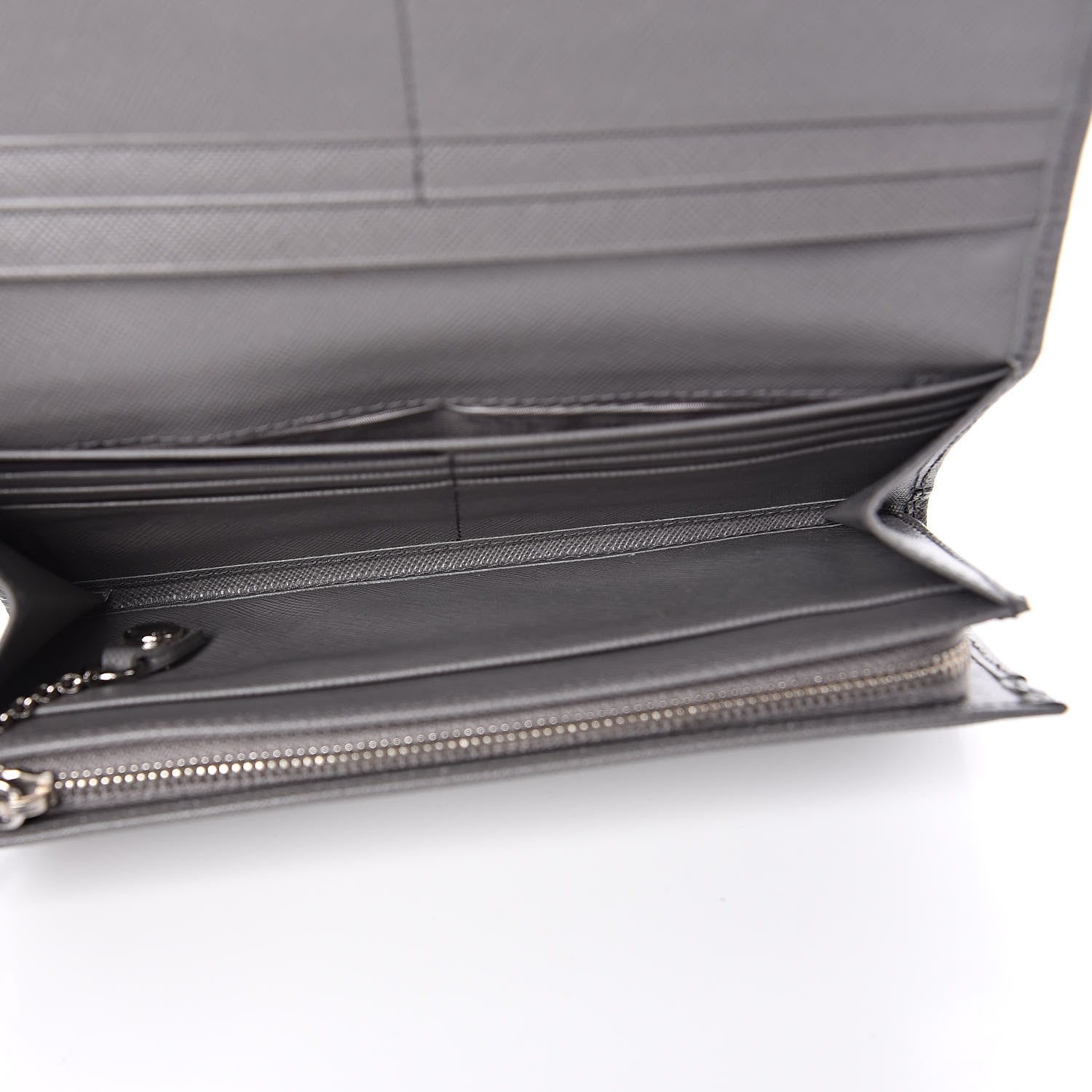 Prada Saffiano Metal Continental Flap Wallet Marmo 6 of 8