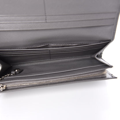 Prada Saffiano Metal Continental Flap Wallet Marmo 6 of 8