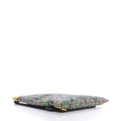 Gucci Soft GG Supreme Monogram Smiling Plants Childrens Drawstring Backpack Beige Ebony Multicolor Crop 3 of 9