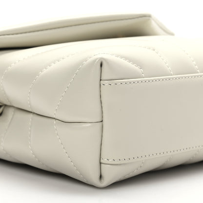 Saint Laurent Calfskin Y Quilted Monogram Toy Loulou Crossbody Bag Crema Soft 8 of 9