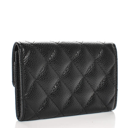 Chanel Caviar Quilted Flap Card Holder Black 3 of 8
