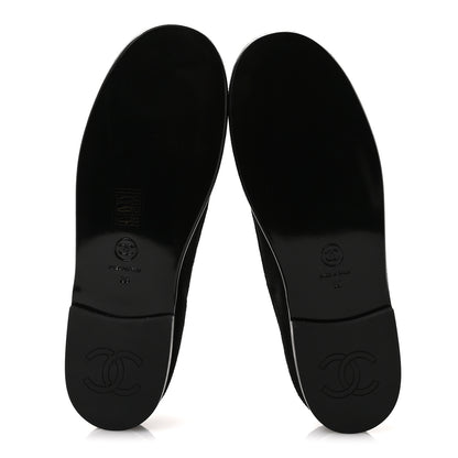 Chanel Suede Calfskin CC Mocassins 39 Black 6 of 9
