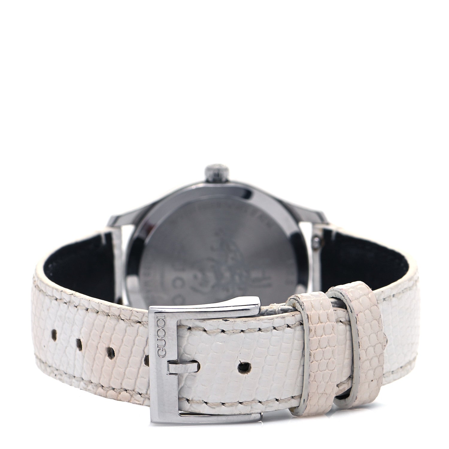 Gucci Stainless Steel Calfskin Diamond Mother of Pearl 29mm G-Timeless Charm Quartz Watch 3 of 6