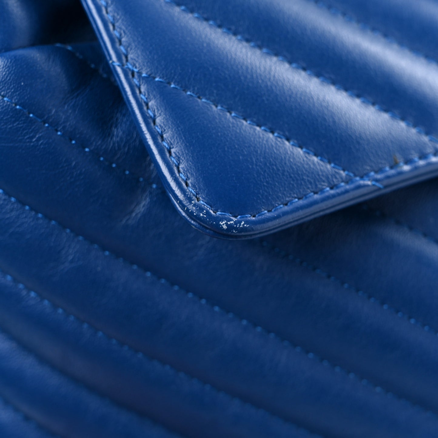 Lambskin Chevron Quilted Small Urban Spirit Backpack Blue