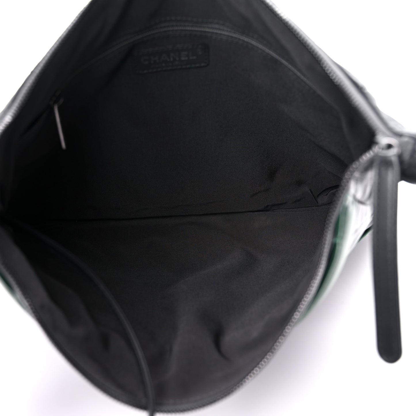 Lambskin Quilted Small Girl Bag Black Green
