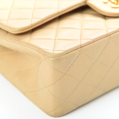 Chanel Lambskin Quilted Medium Double Flap Beige 9 of 17