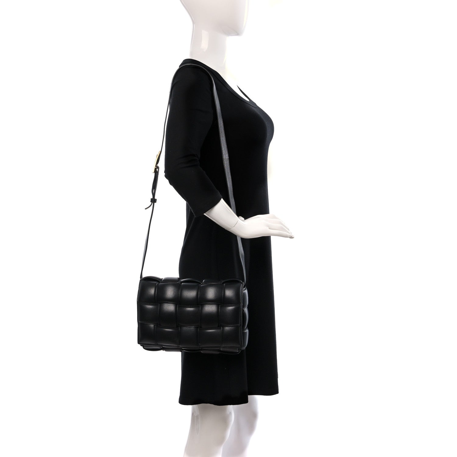 Bottega Veneta Nappa Maxi Intreccio Padded Cassette Crossbody Bag Black 2 of 8