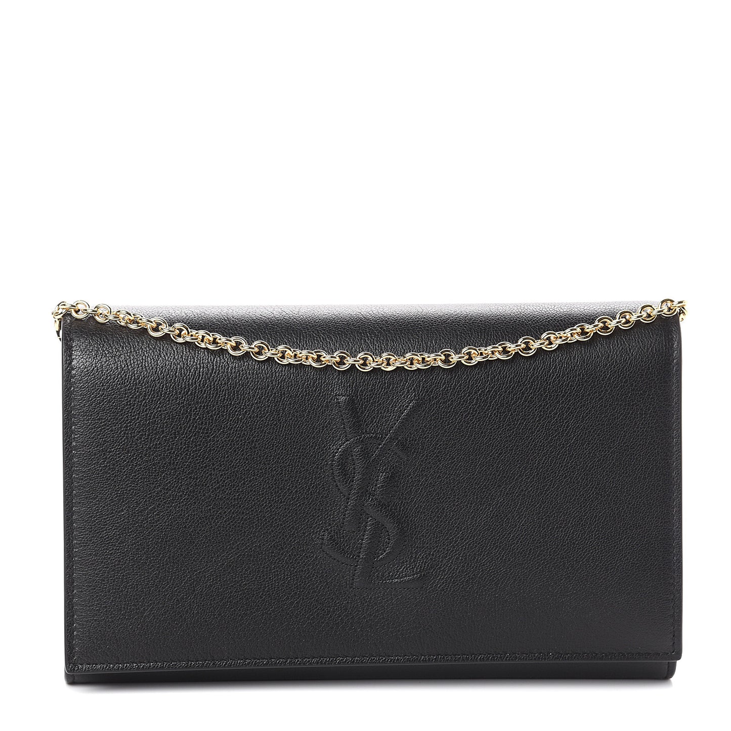 Calfskin Monogram Belle de Jour Chain Clutch Black