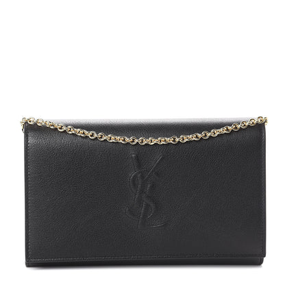 Saint Laurent Calfskin Monogram Belle de Jour Chain Clutch Black 1 of 8