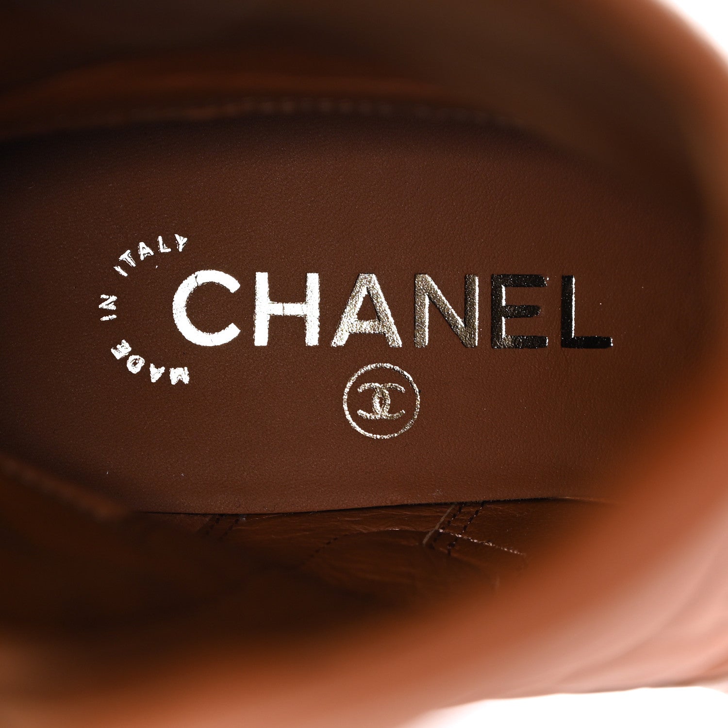 Chanel Calfskin CC Logo Mid Calf Boots 36 Caramel 6 of 8