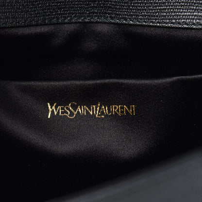 Saint Laurent Textured Calfskin Y Ligne Clutch Black 6 of 10