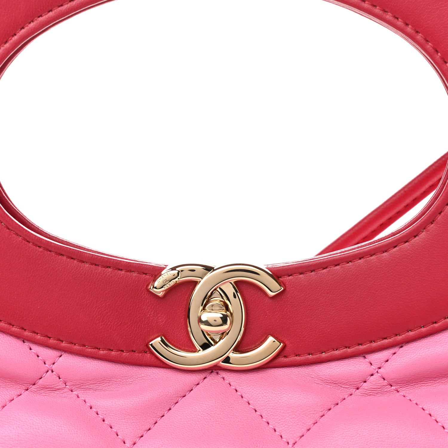 Chanel Lambskin Quilted Large 31 Shopping Bag Pink Light Red 8 of 11
