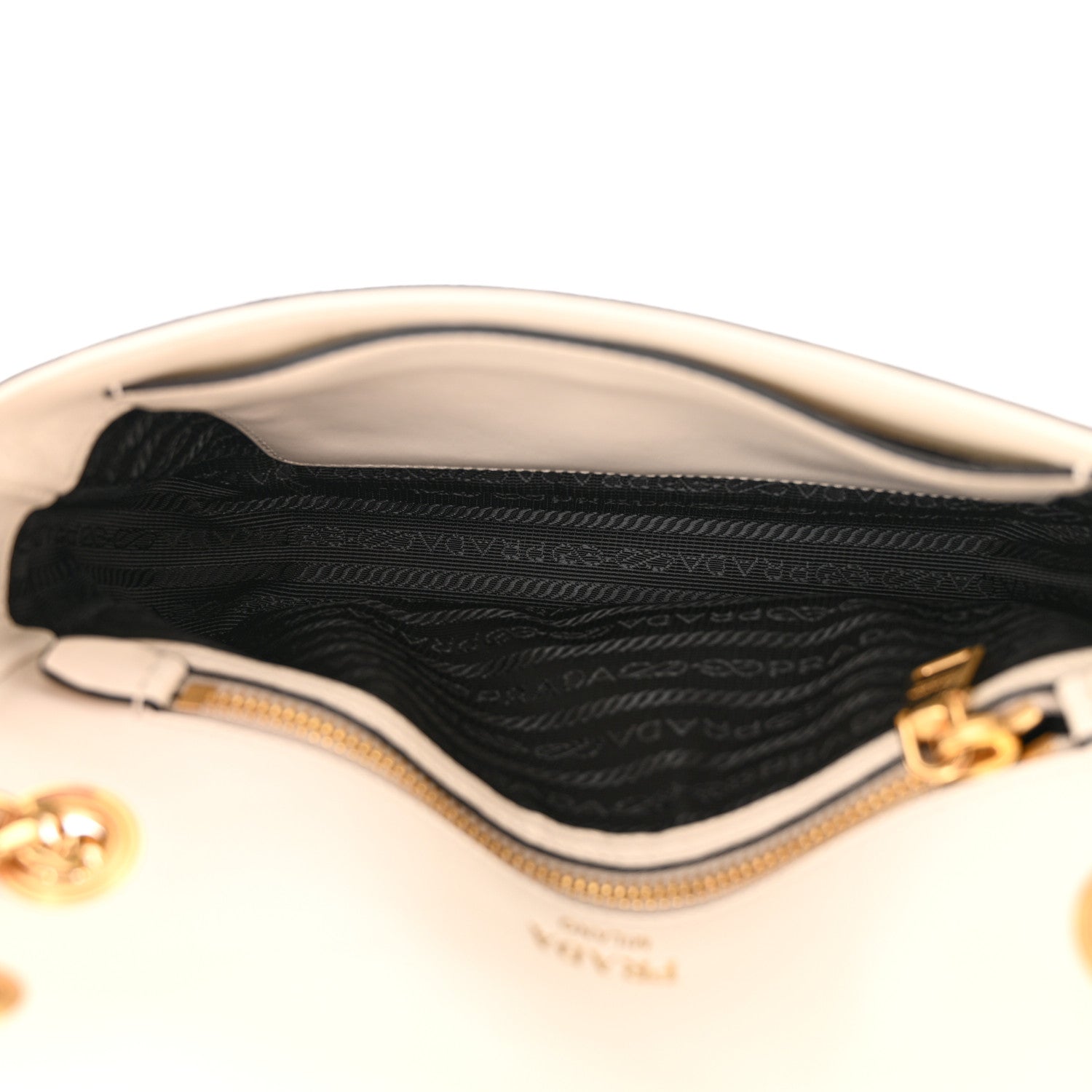 Prada Saffiano Flap Shoulder Bag Talco 5 of 13