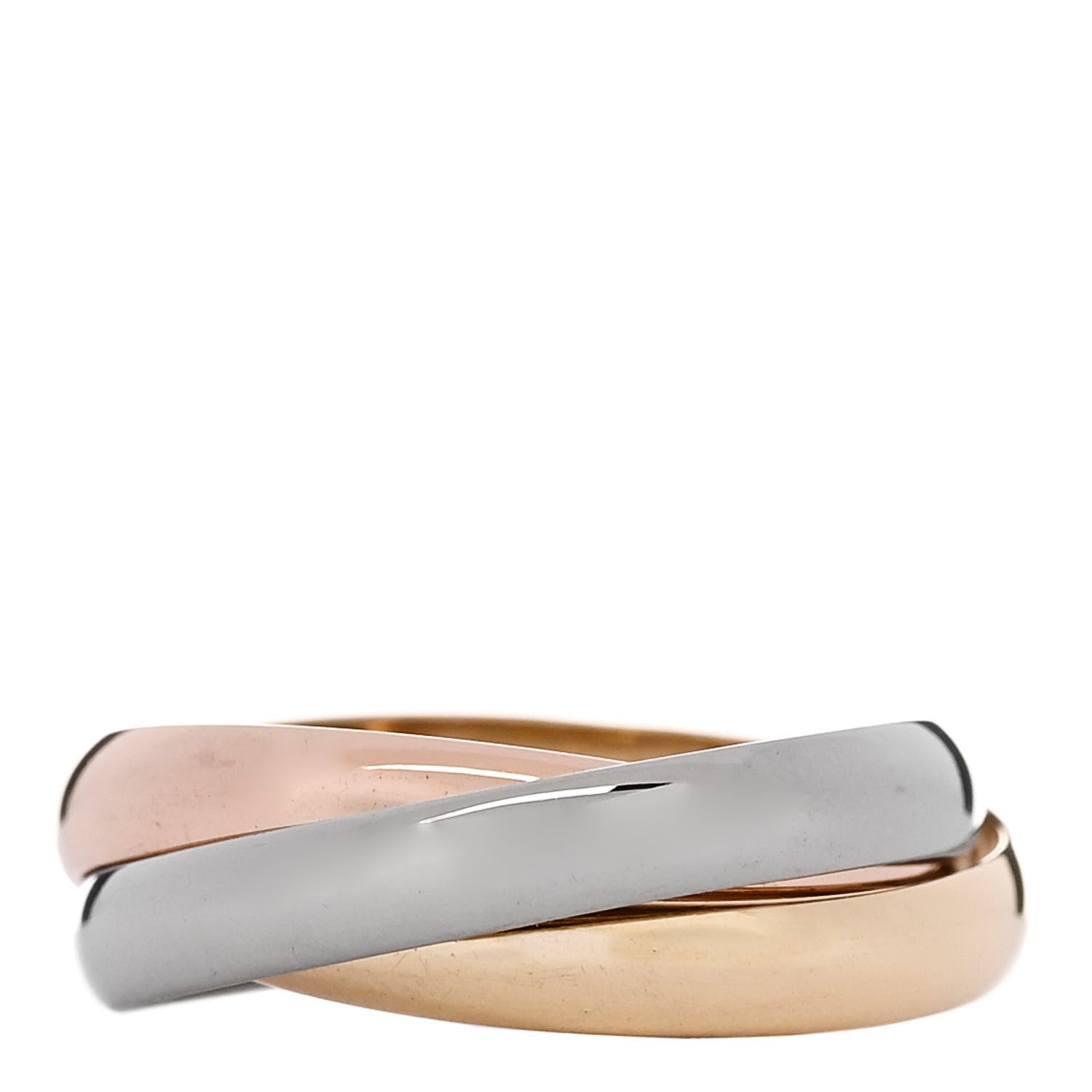Cartier 18K Pink Yellow White Gold Classic Trinity Ring 48 4.5 3 of 4