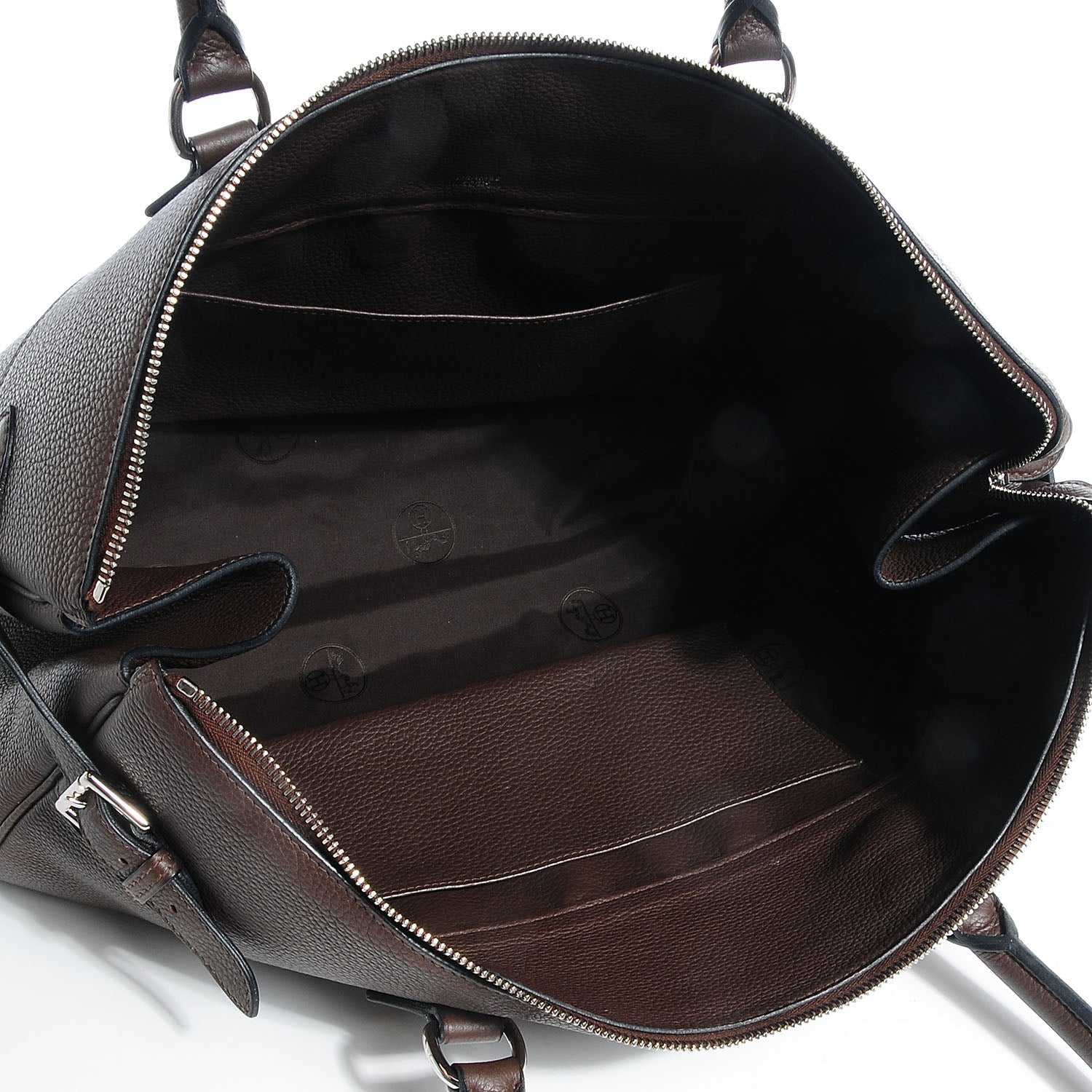 Hermes Taurillon Clemence Shoulder Atlas Chocolate 5 of 12