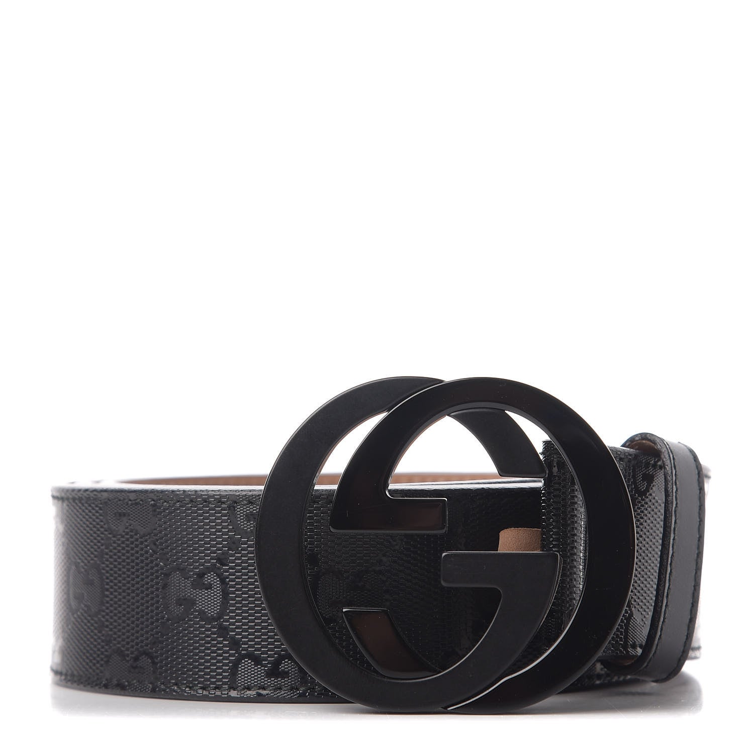 Gucci Imprime Monogram Interlocking G Belt 105 42 Black 1 of 6