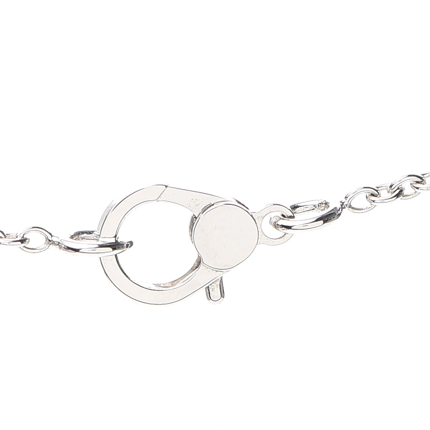 Hermes 18K White Gold Diamond Finesse Pendant Necklace 4 of 6