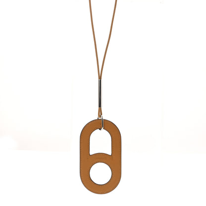 Hermes Lizard Swift Variation Pendant Necklace Ombre 3 of 4