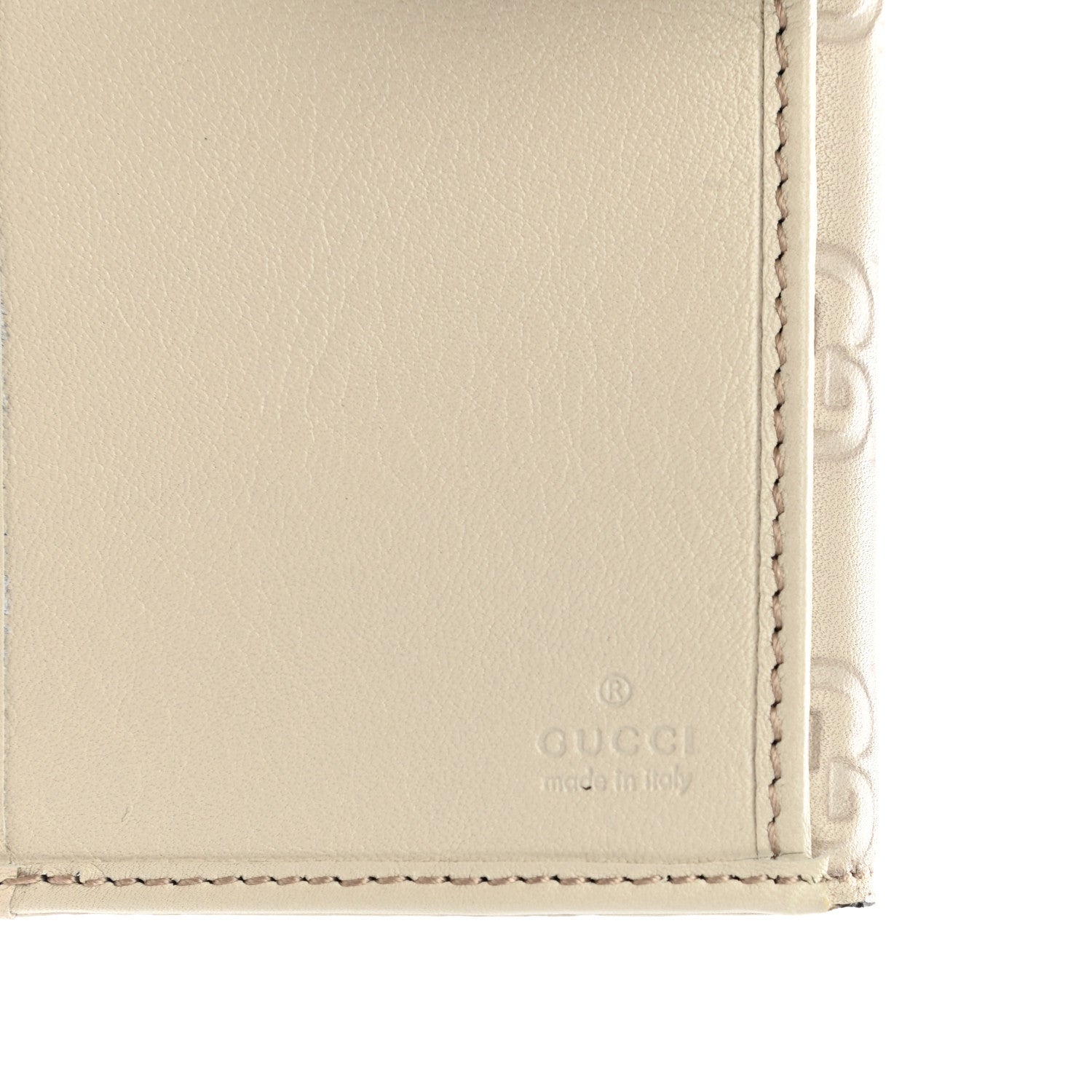 Gucci Guccissima Heart Continental Wallet Off White 7 of 10