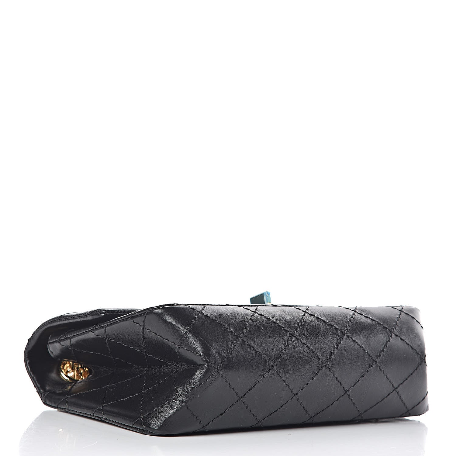 Chanel Aged Calfskin Quilted 2.55 Reissue Mini Flap Black 4 of 10