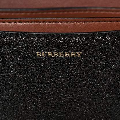 Burberry Goatskin Cotton Canvas Vintage Check Small D-Ring Bag Black Antique Yellow 6 of 11