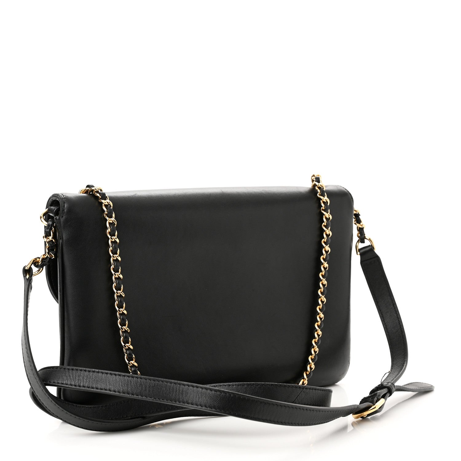 Chanel Lambskin Quilted Large CC Unchained Crossbody Black 3 of 12