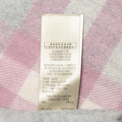 Burberry Cashmere Giant Check Scarf Grey 6 of 6