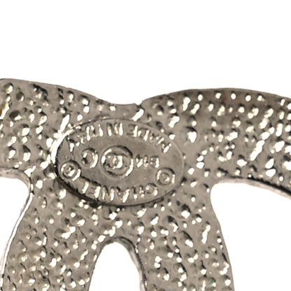 Chanel Baguette Crystal CC Earrings Silver 4 of 5