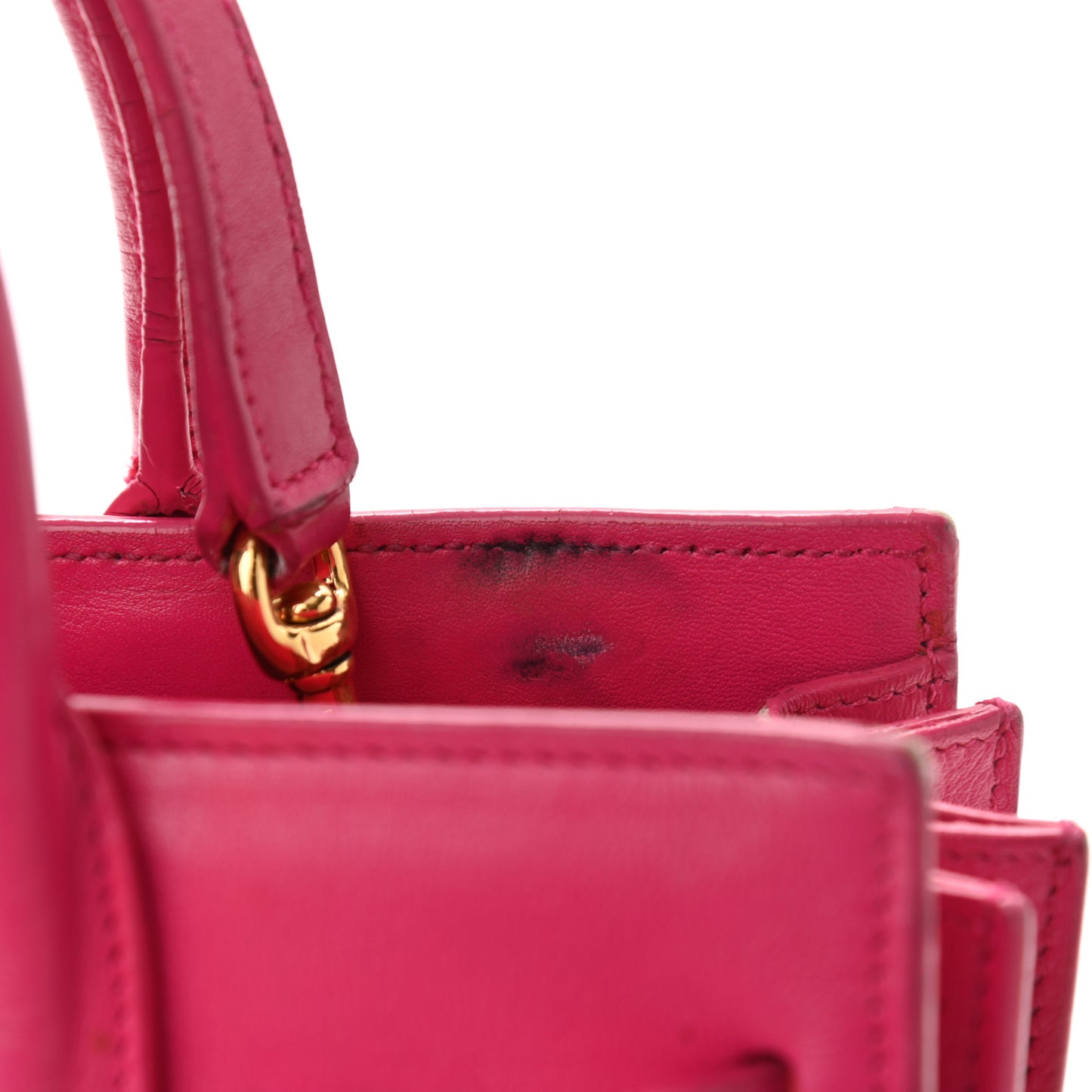 Calfskin Nano Sac De Jour Lipstick Fuchsia