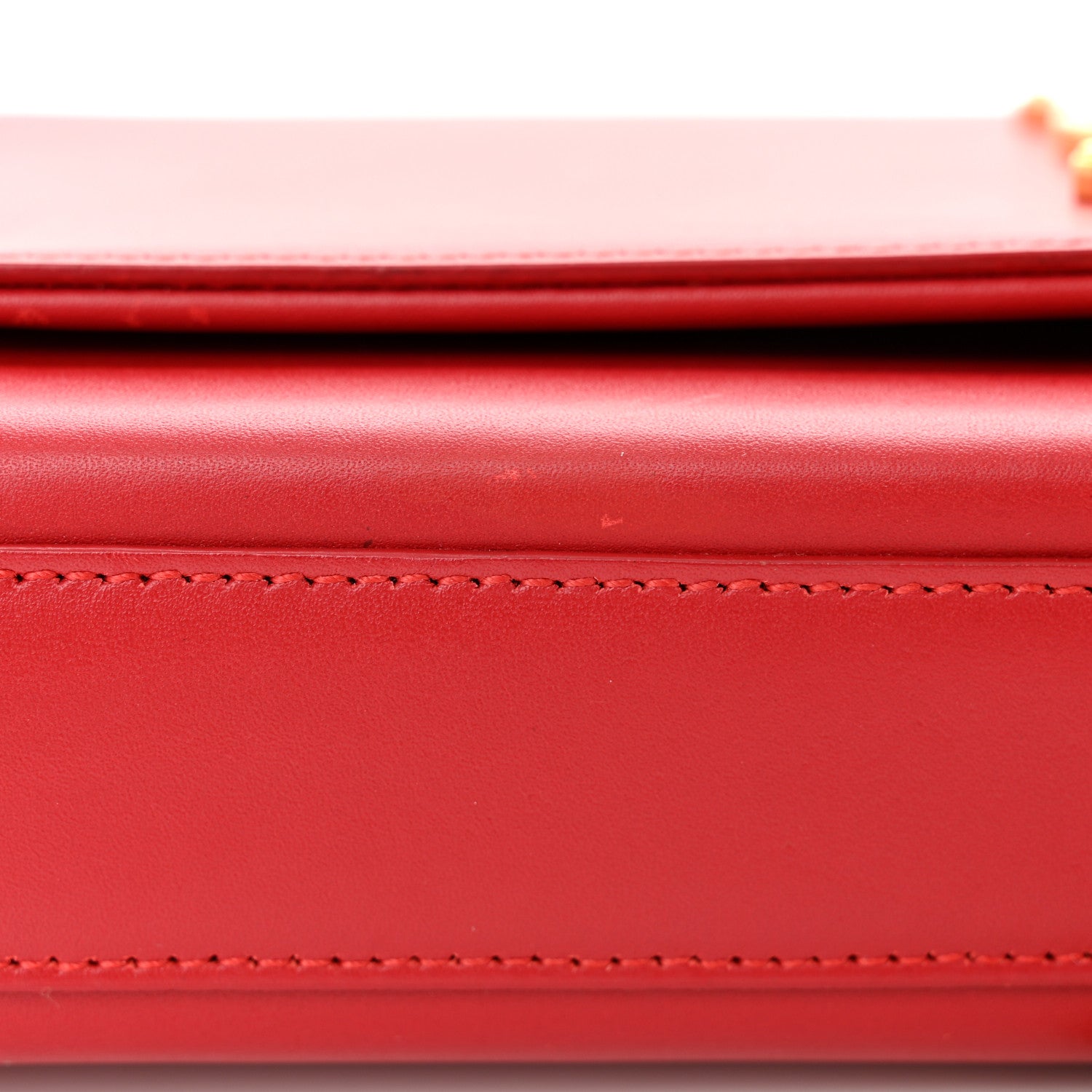 Saint Laurent Smooth Calfskin Medium Classic Monogram Kate Tassel Satchel Lipstick Red 11 of 14