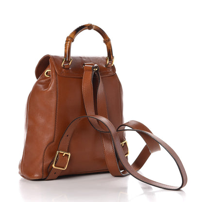 Gucci Calfskin Bamboo Backpack Brown 3 of 8
