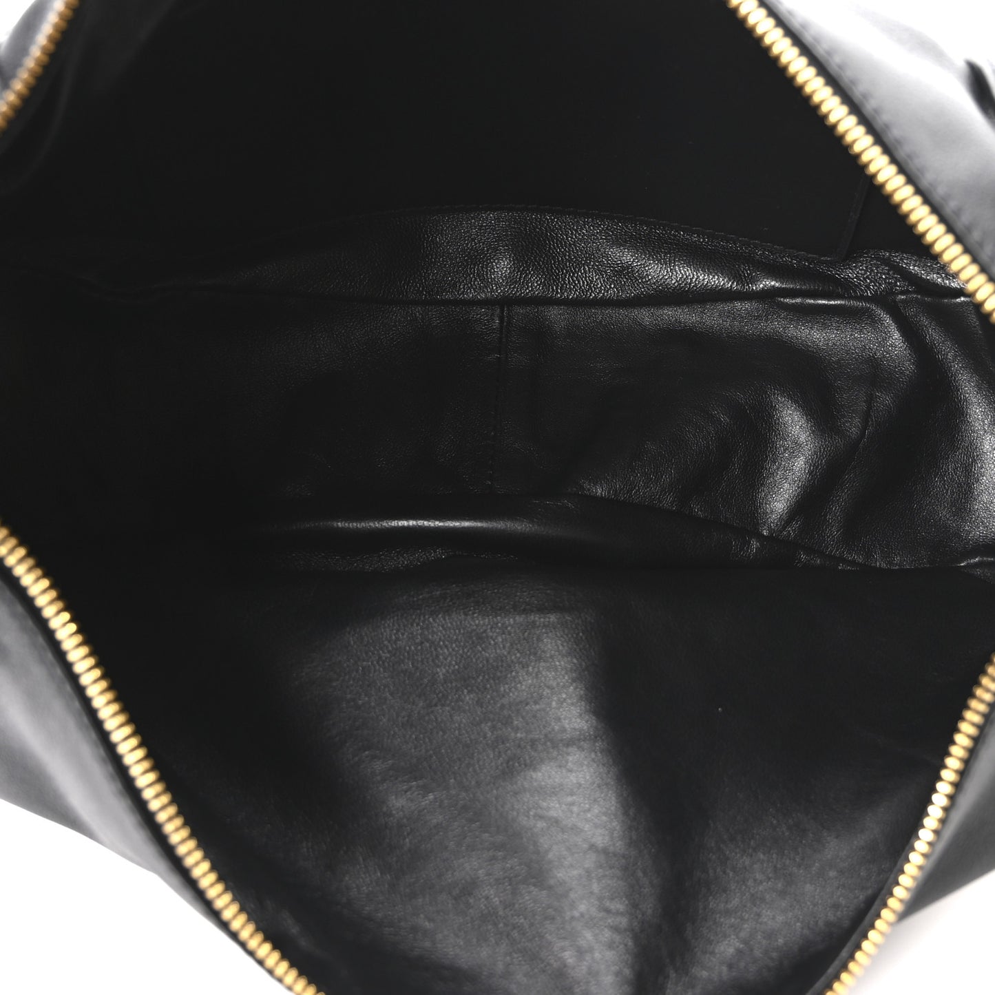 Soft Grain Calfskin Large Demi-Lune Shoulder Bag Black