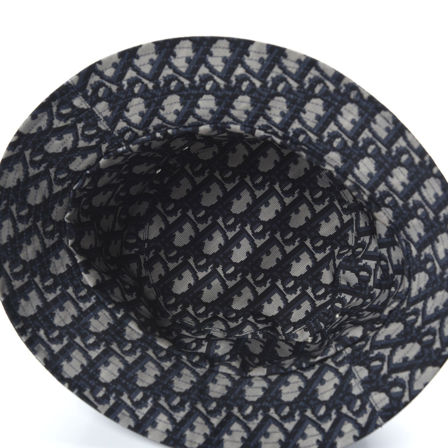 Christian Dior Oblique Reversible Teddy-D Brim Bucket Hat 57 Blue 8 of 8