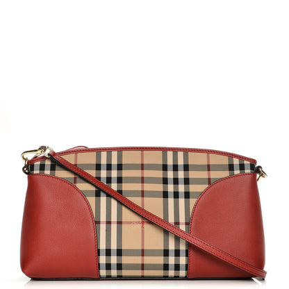 Burberry Horseferry Check Small Chichester Crossbody Clutch Bag Parade Red 1 of 6