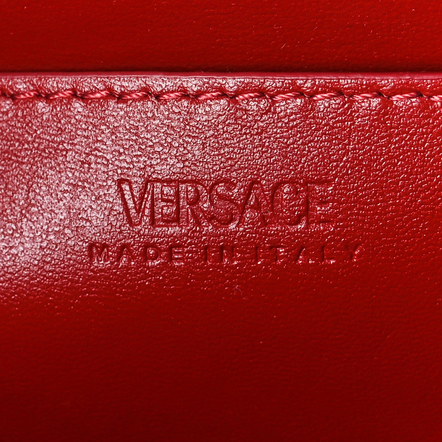 Calfskin Large Greca Goddess Shoulder Bag Red
