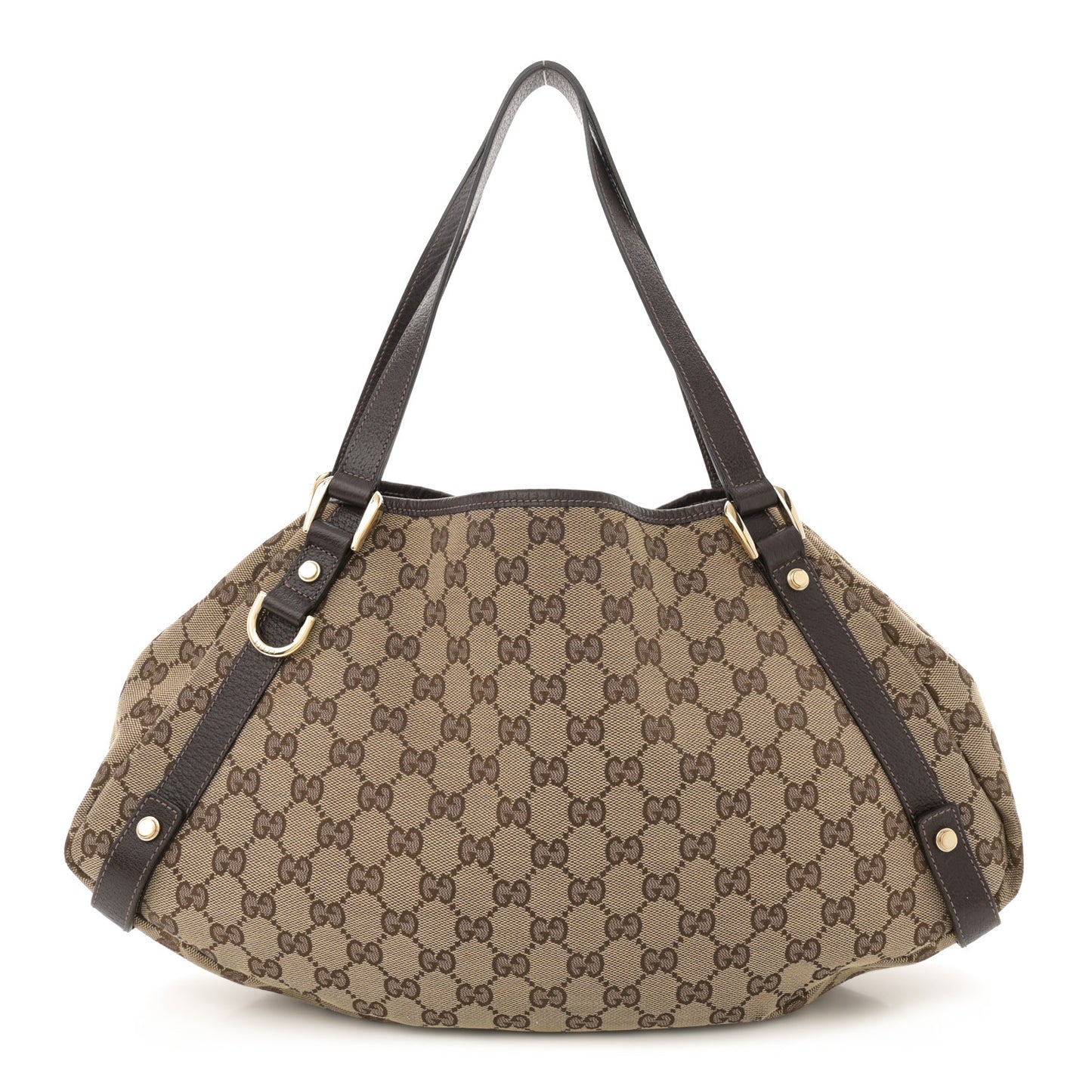 Monogram Medium Abbey Shoulder Bag Dark Brown