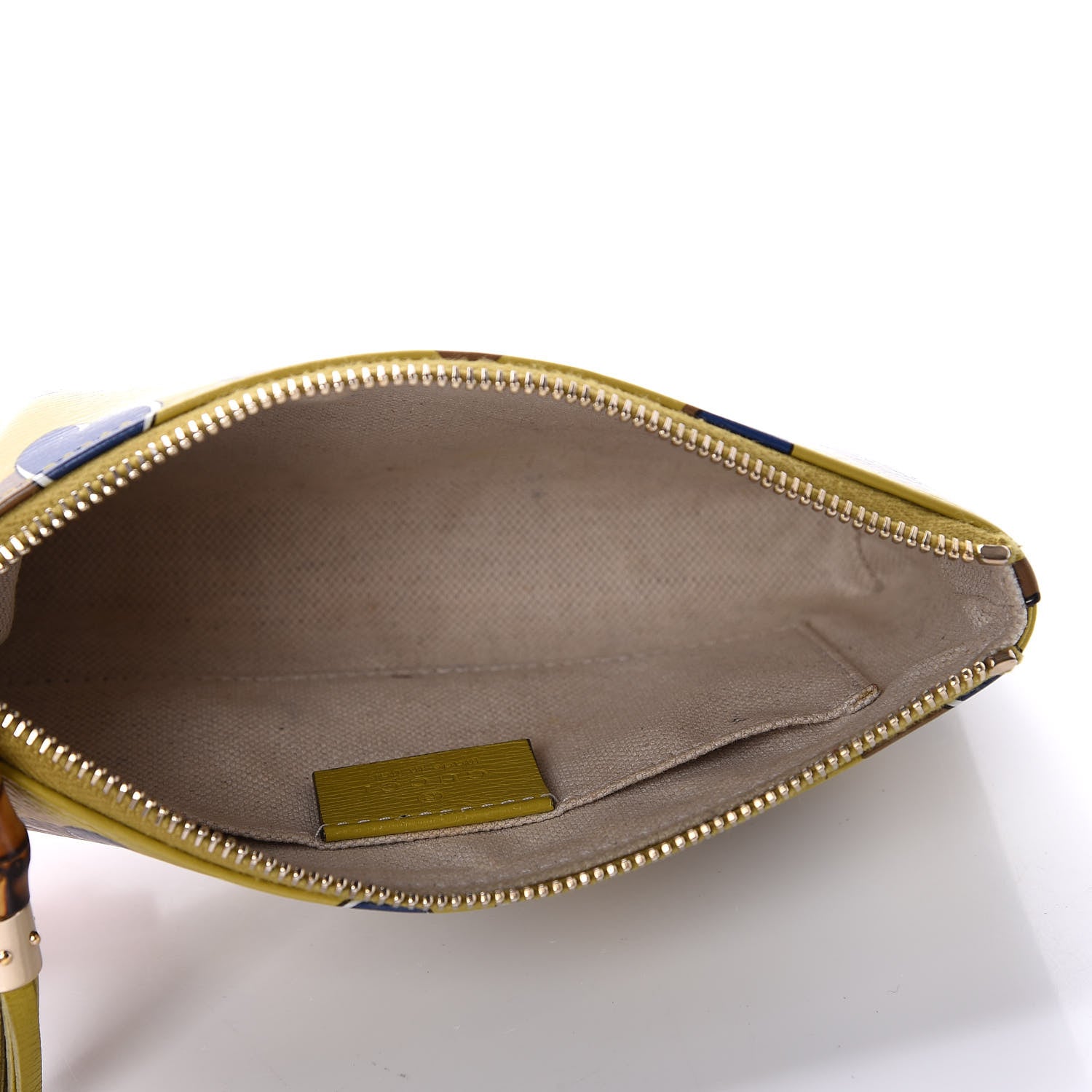 Gucci Calfskin Heartbeat Print Small Pouch Yellow 5 of 9