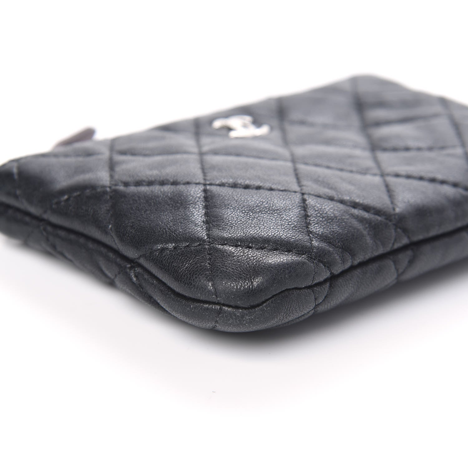 Chanel Lambskin Quilted Small Cosmetic Case Black 8 of 12