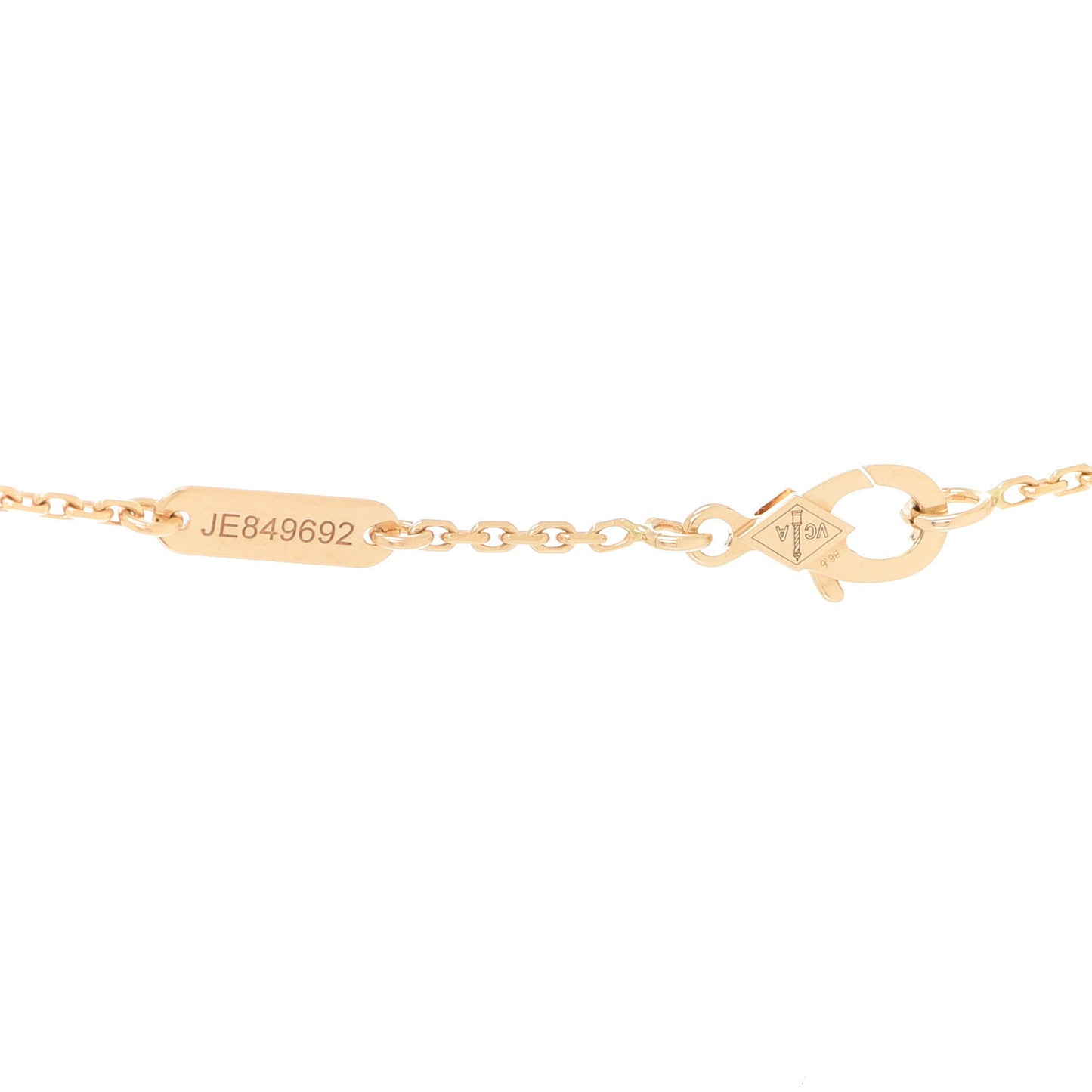 18K Yellow Gold Black Onyx Vintage Alhambra Pendant Necklace