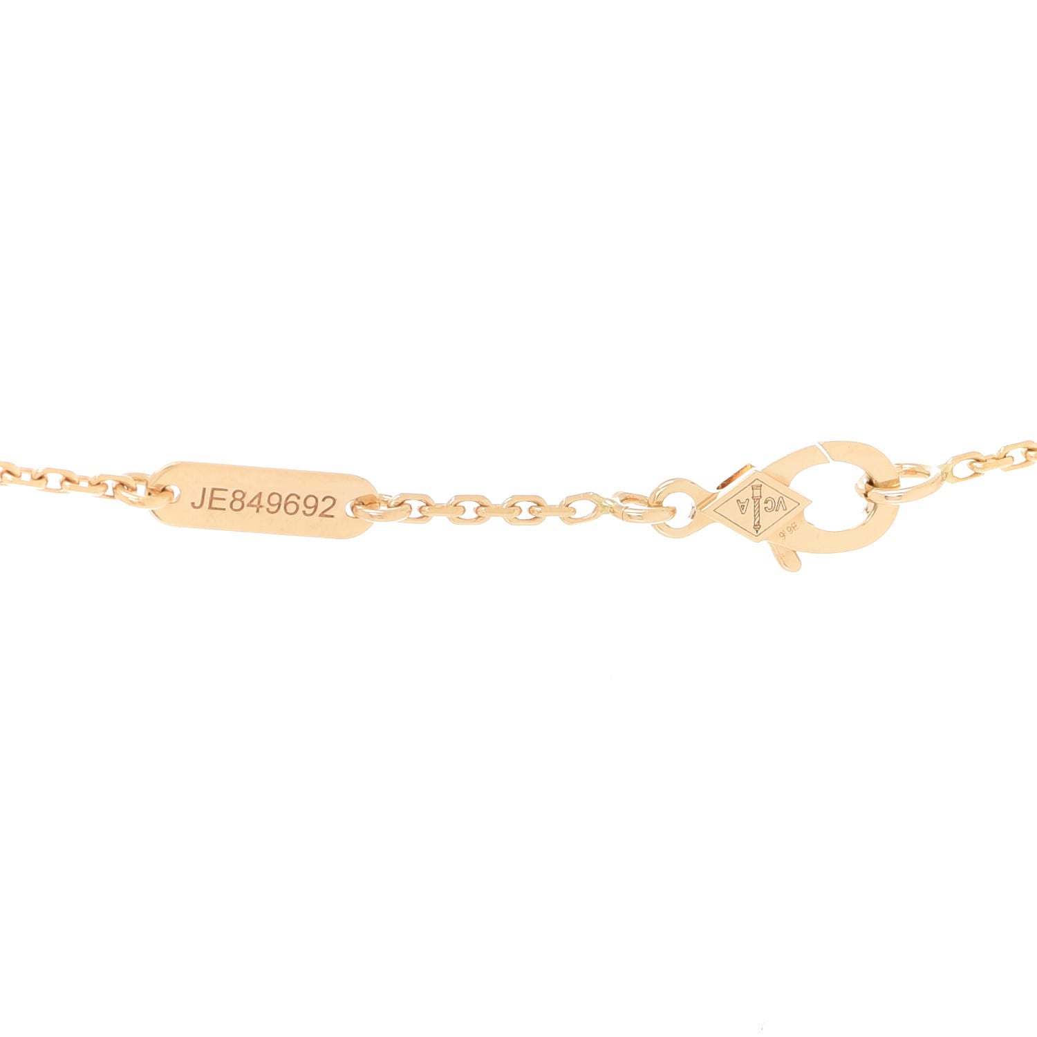 Van Cleef & Arpels 18K Yellow Gold Black Onyx Vintage Alhambra Pendant Necklace 5 of 6