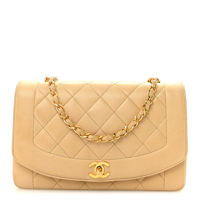 Chanel Lambskin Quilted Medium Single Flap Beige 1 of 11